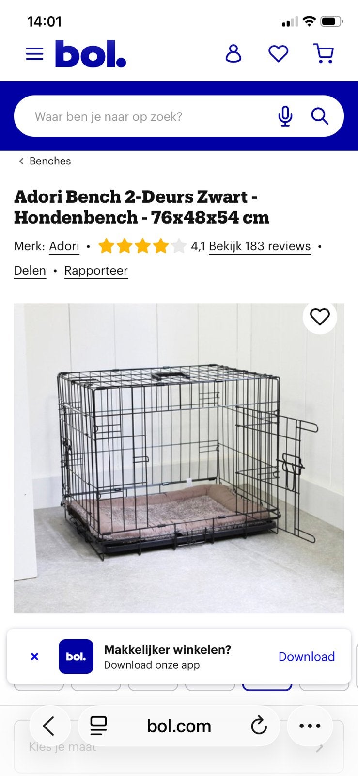 Bench, Dieren en Toebehoren, Hondenbenches, Ophalen of Verzenden, Zo goed als nieuw