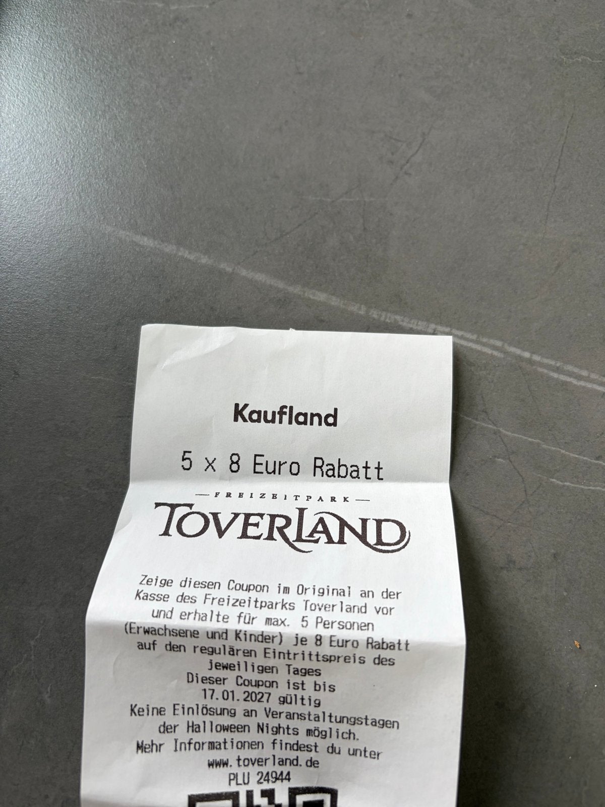 Toverland 5x 8 euro korting, Tickets en Kaartjes, Recreatie | Pretparken en Attractieparken, Drie personen of meer, Kortingskaart