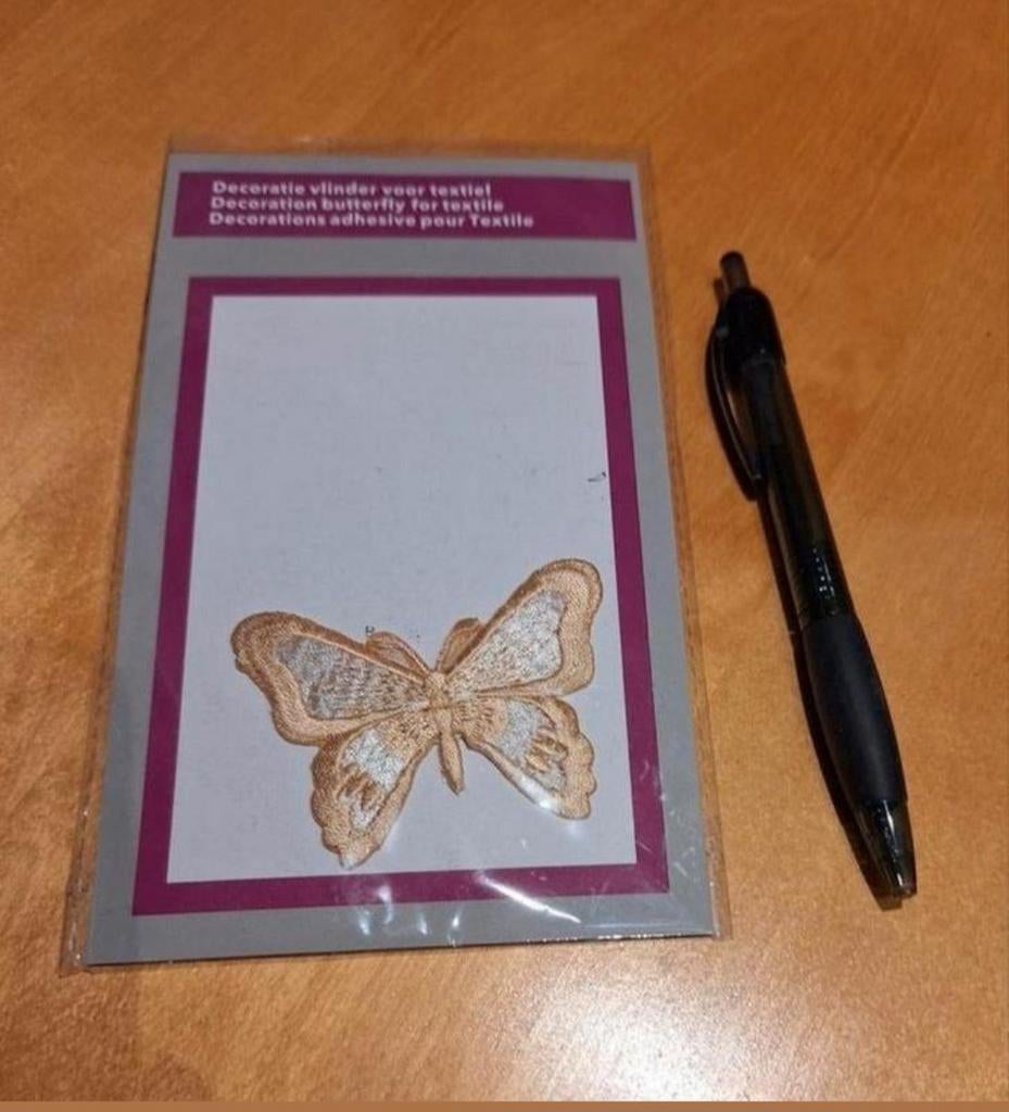 Decoratie vlinder voor textiel - applicatie, Ophalen of Verzenden, Nieuw