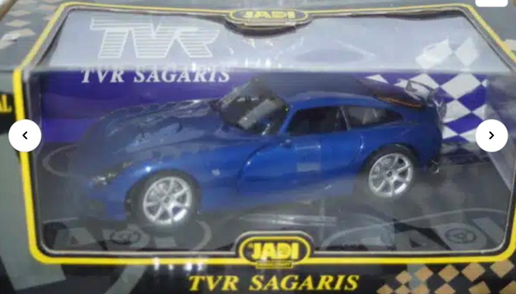 Gezocht! TVR Sagaris Jadi blauw 1:18, Ophalen of Verzenden, Zo goed als nieuw