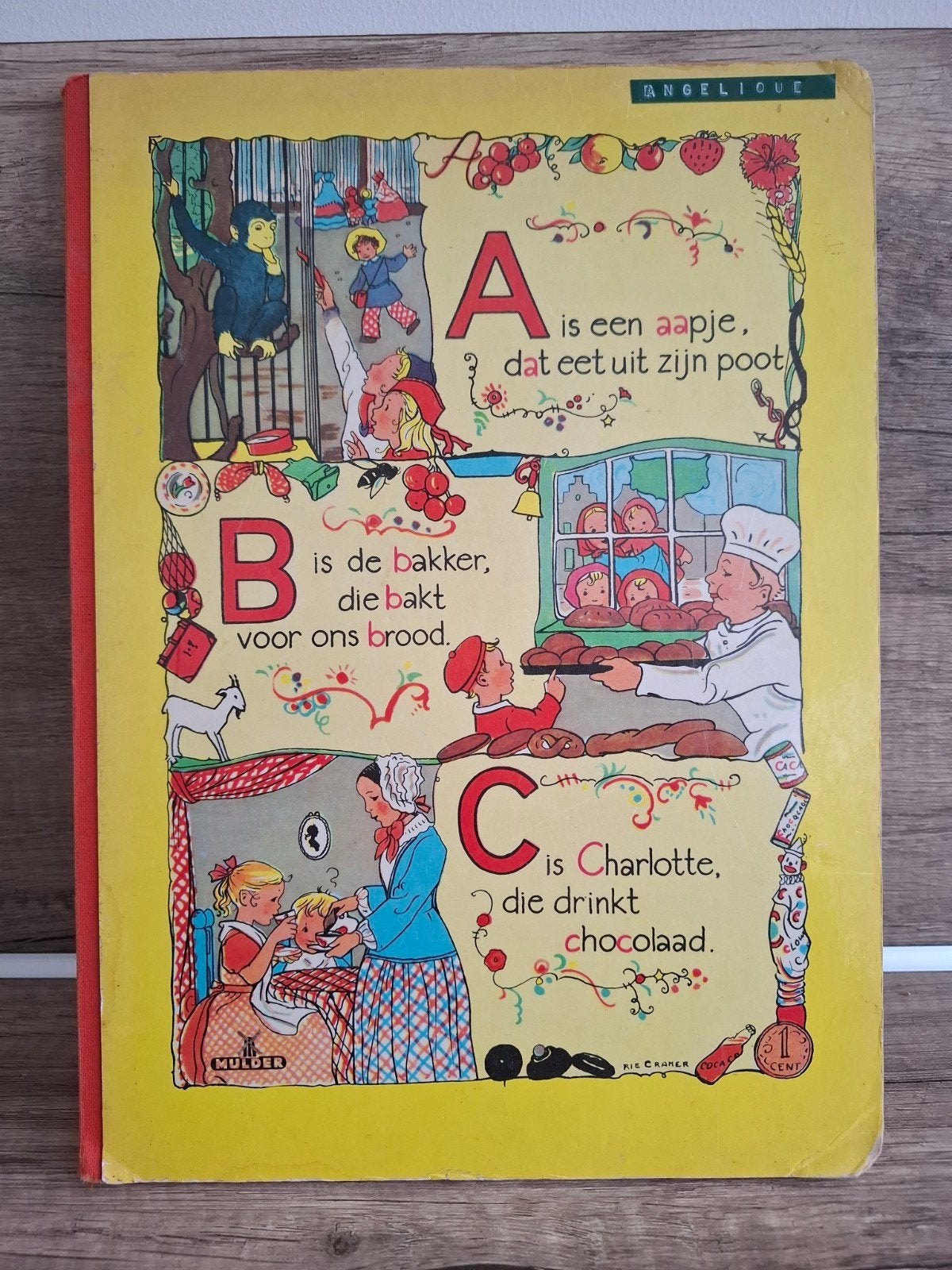 Boek alfabet rijm vintage, Ophalen of Verzenden