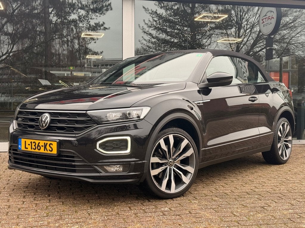Volkswagen T-Roc Cabrio 1.5 TSI R-Line l DSG l Adapt cruise, Auto's, 4 cilinders, Zwart, Geïmporteerd, Automatische klimaatregeling