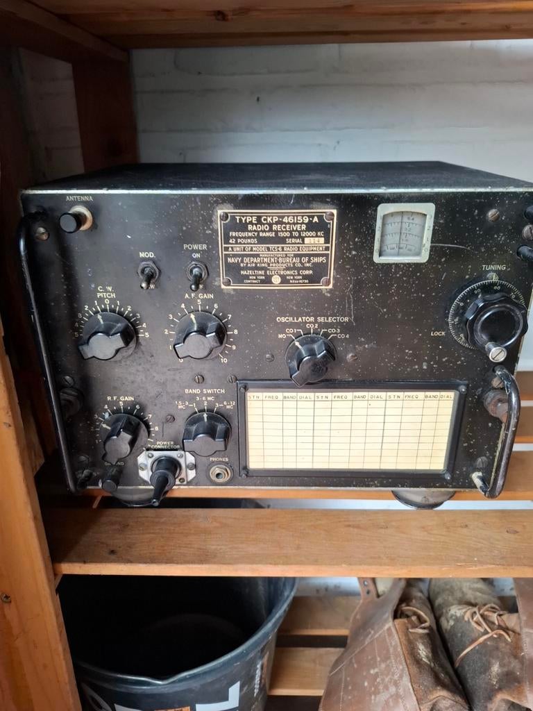 US Navy WW2 Radio Ontvanger CKP-46159-A - Zeldzaam Militair, Ophalen, Marine, Amerika, Overige typen