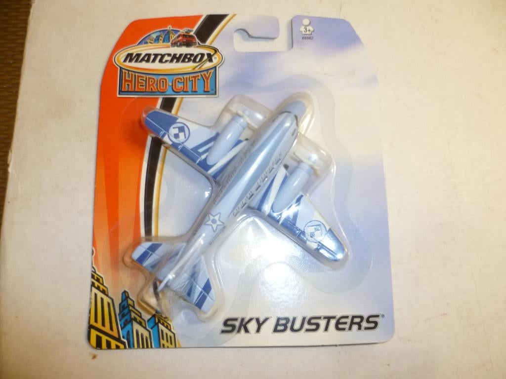 Matchbox Skybusters 2003 Dakota look alike Blue Airliner, Ophalen of Verzenden, Nieuw, Overige typen