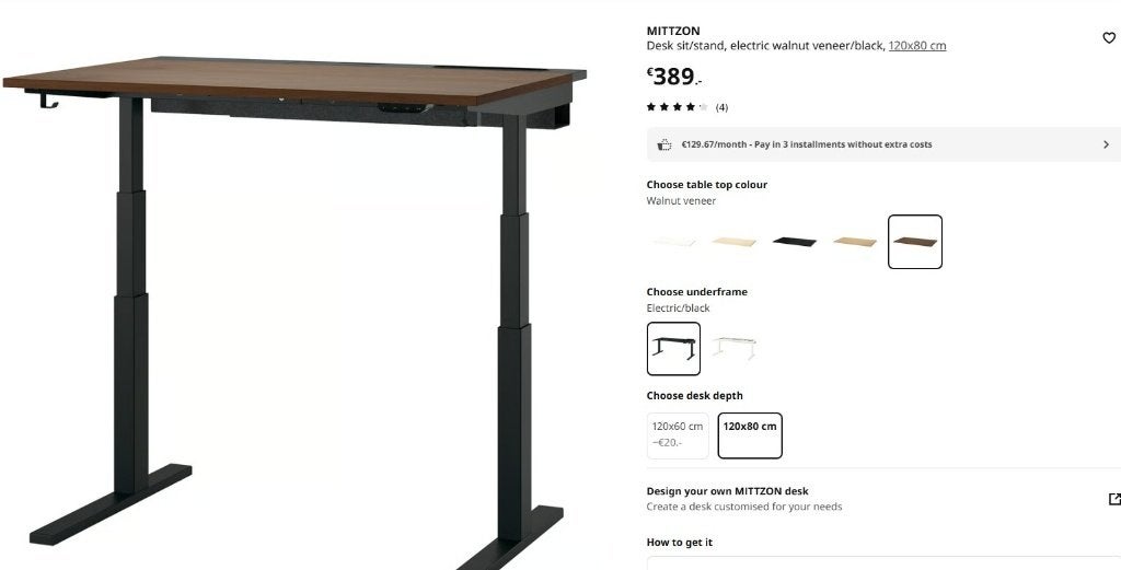 IKEA working desks (2 or 1), Ophalen, Zo goed als nieuw, IKEA, Computerbureau