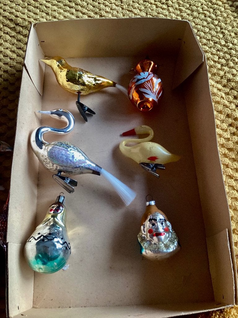 Oude, vintage kerstboomfiguren, Diversen, Kerst, Ophalen of Verzenden, Gebruikt