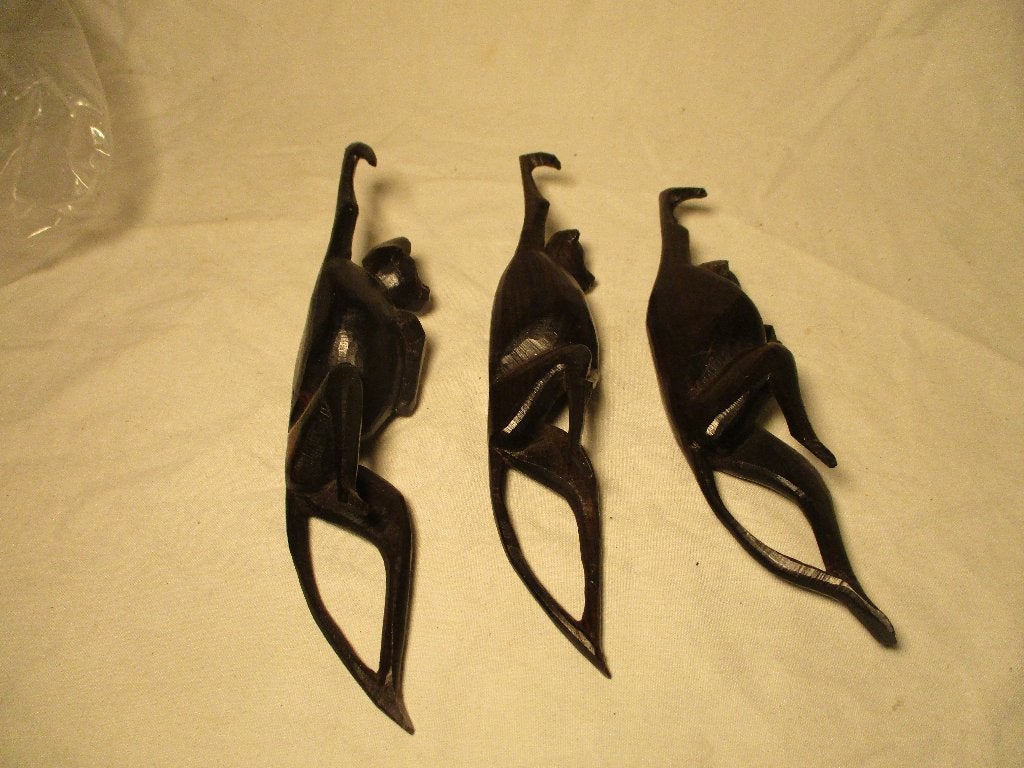 3x hang aapjes van hout, Ophalen of Verzenden