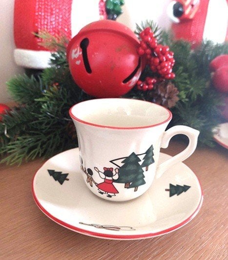 Mason's Christmas Village 6 koffiekoppen en 6 schotels, Verzenden, Nieuw, Overige stijlen, Kop(pen) en/of Schotel(s)