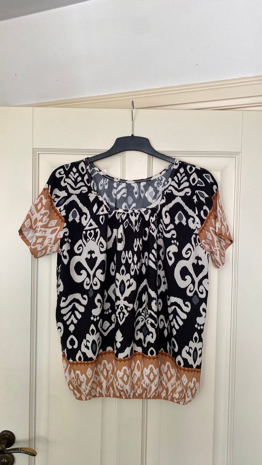 Meerkleurige blouse maat 46, Kleding | Dames, Ophalen of Verzenden, Zo goed als nieuw, Maat 46/48 (XL) of groter, Korte mouw