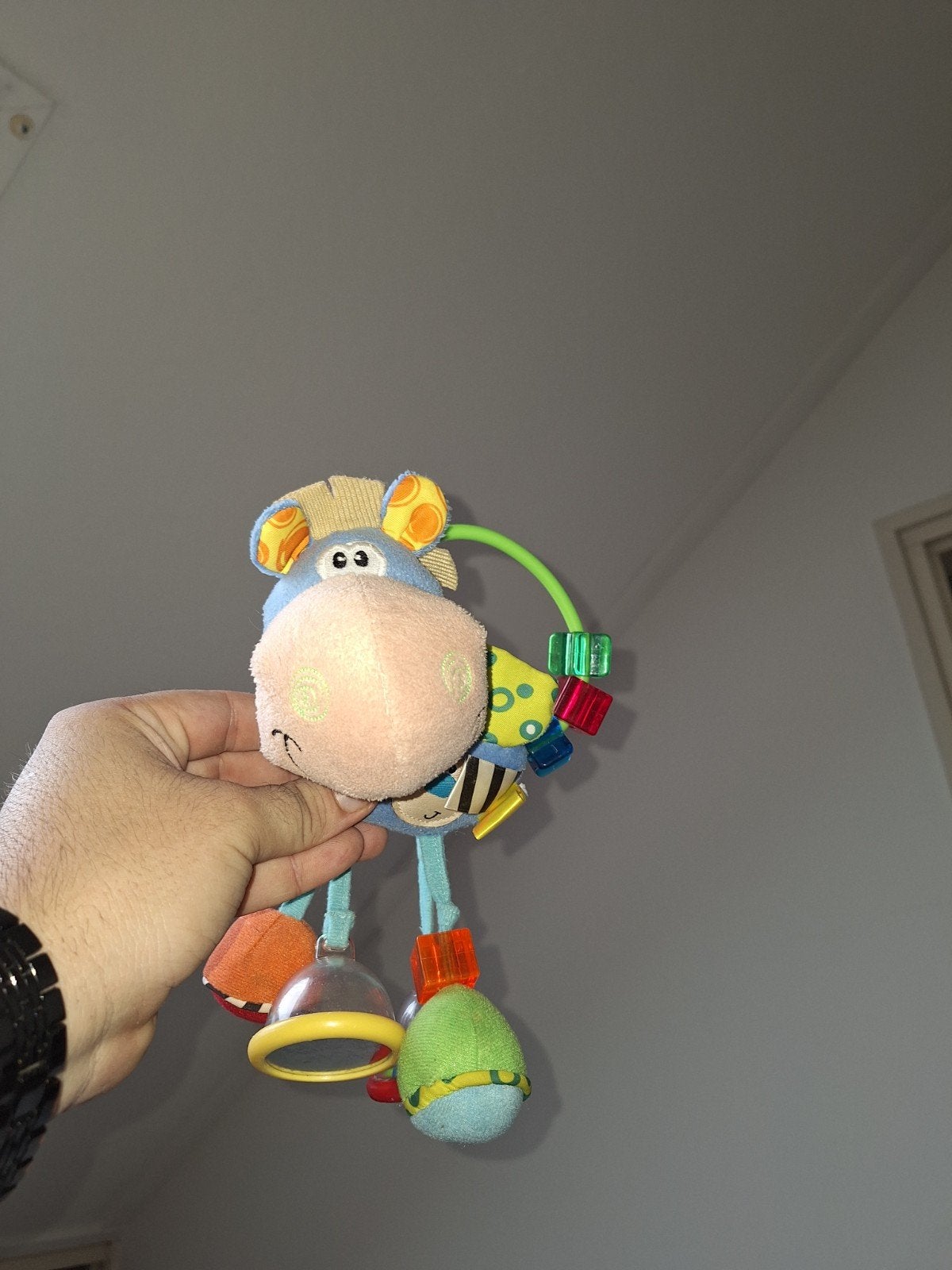 Playgro Paarden Knuffel met Rammelpootjes en Bijtringen, Ophalen, Paard, Overige merken, Met geluid