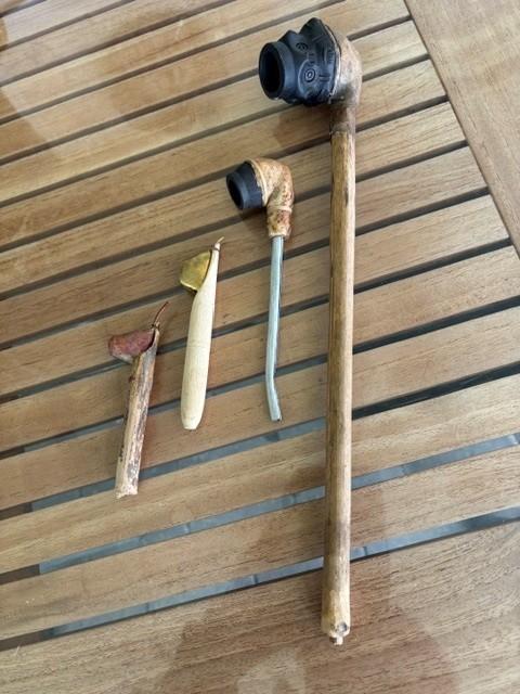 Oude pijpen 4 stuks, Ophalen of Verzenden, Gebruikt, Sigarenbandjes