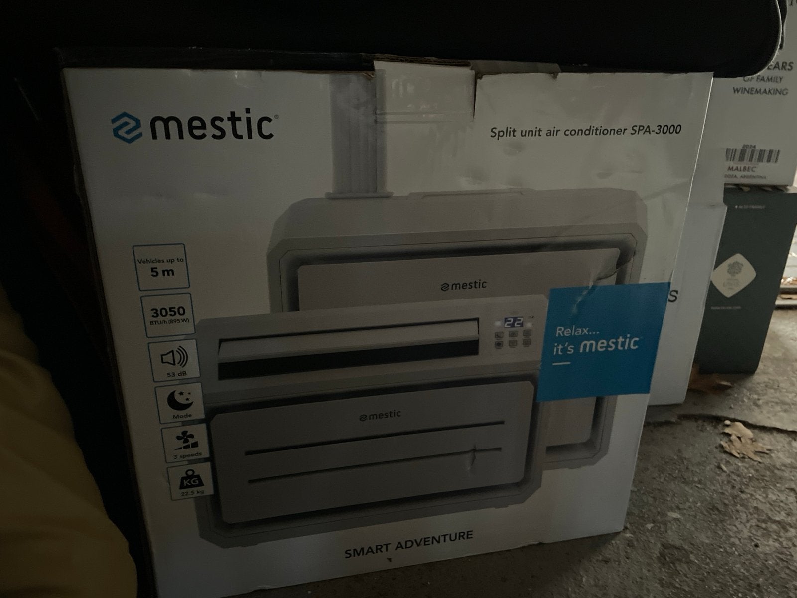 Mestic Split Airco SPA 3000 - Zo goed als nieuw, Caravans en Kamperen, Ophalen, Zo goed als nieuw