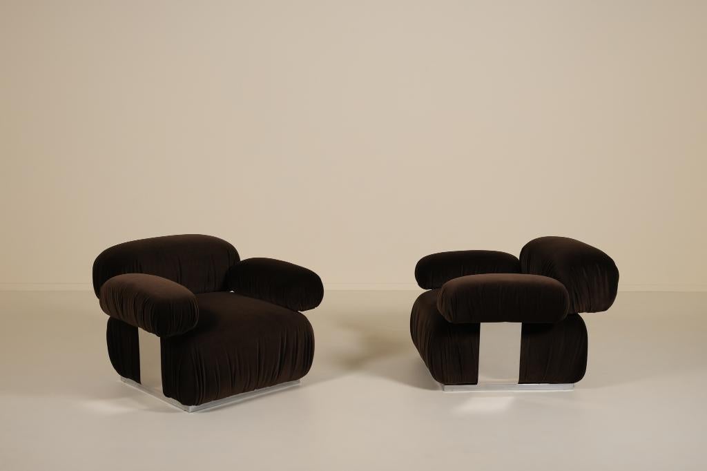 Il Colombaccio Fauteuil door Roberto Iera voor Felice Rossi, Huis en Inrichting, Ophalen, 75 tot 100 cm, Zo goed als nieuw, Stof