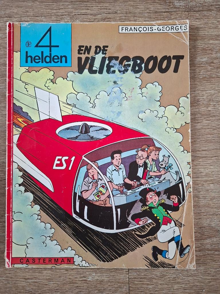 De 4 Helden en de Vliegboot - Stripboek, Eén stripboek, Ophalen of Verzenden, Gelezen