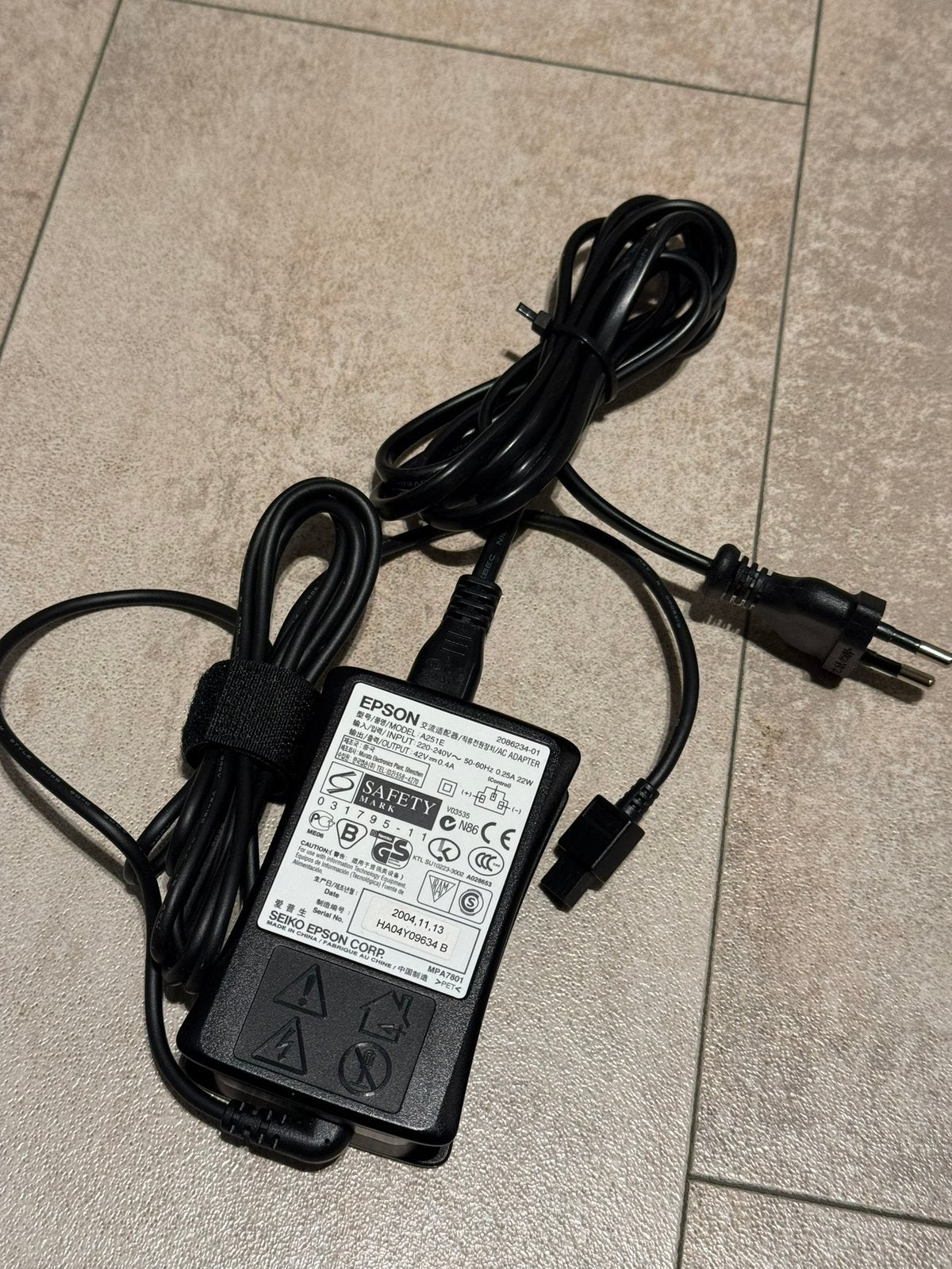 Originele Epson adapter A251E 42V 0,4A 22W, Ophalen of Verzenden, Zo goed als nieuw, Epson