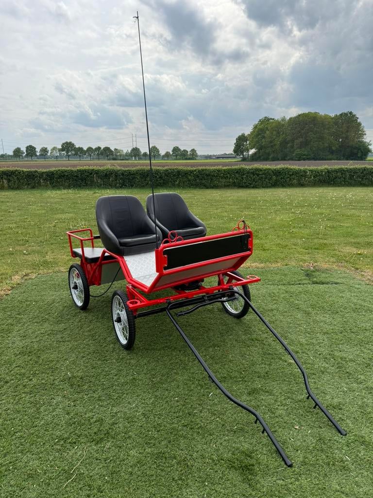 Te koop mooie menwagen voor Shetlander of kleine pony, Dieren en Toebehoren, Rijtuigen en Koetsen, Zo goed als nieuw, Pony