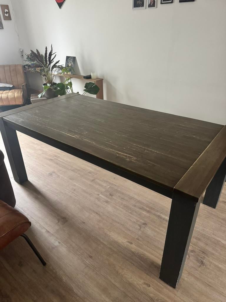 Zware massief houten tafel, Huis en Inrichting, Tafels | Eettafels, Ophalen, Gebruikt, 50 tot 100 cm, Vijf personen of meer