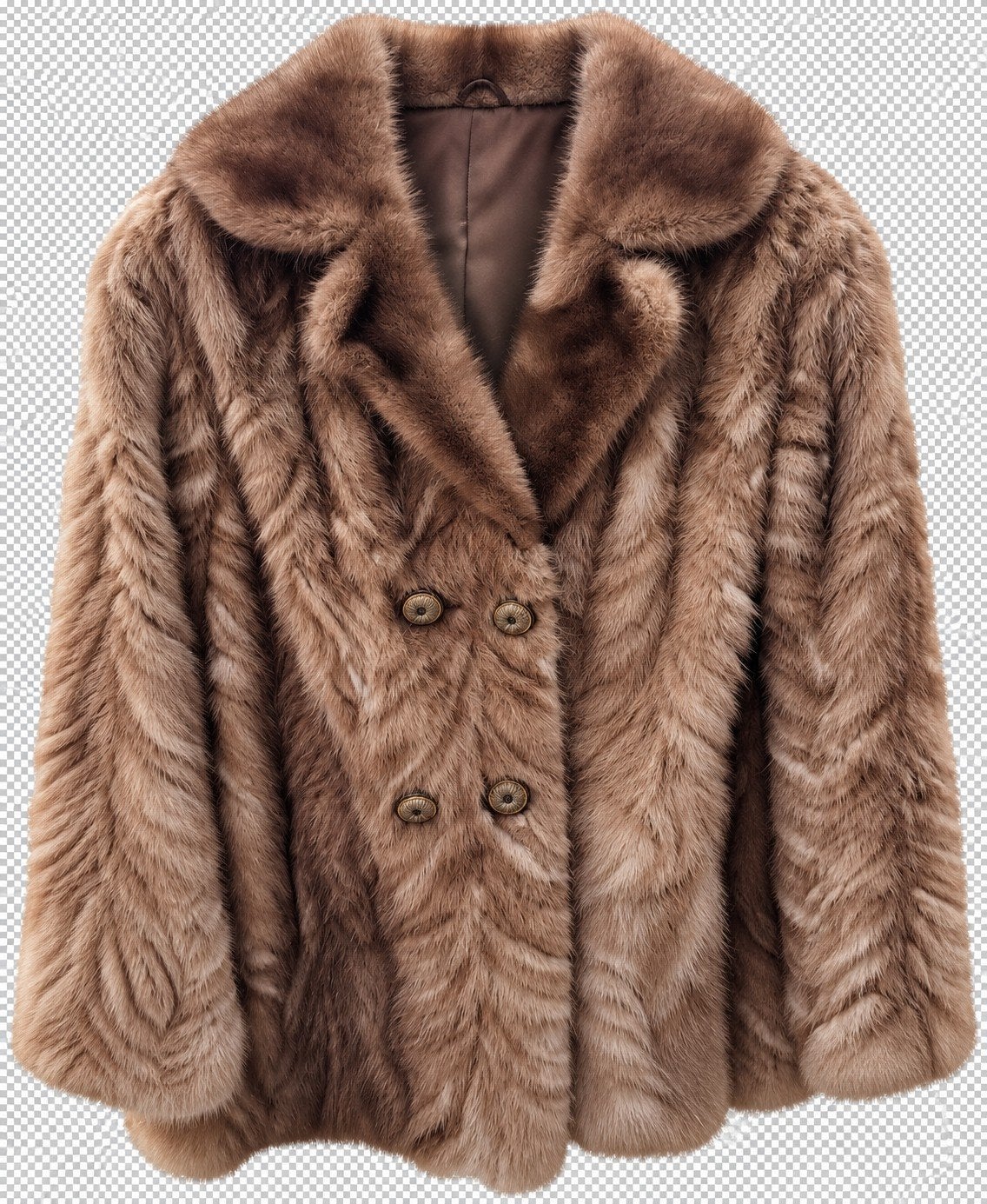 Vintage echte Nertsen Bontjas - Bruin 38/40, Kleding | Dames, Maat 38/40 (M), Bruin, Ophalen of Verzenden, Onbekend