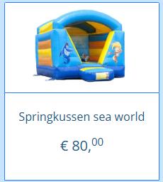 Springkussen seal world te huur, Hobby en Vrije tijd, Feestartikelen | Verhuur, Overige, Ophalen
