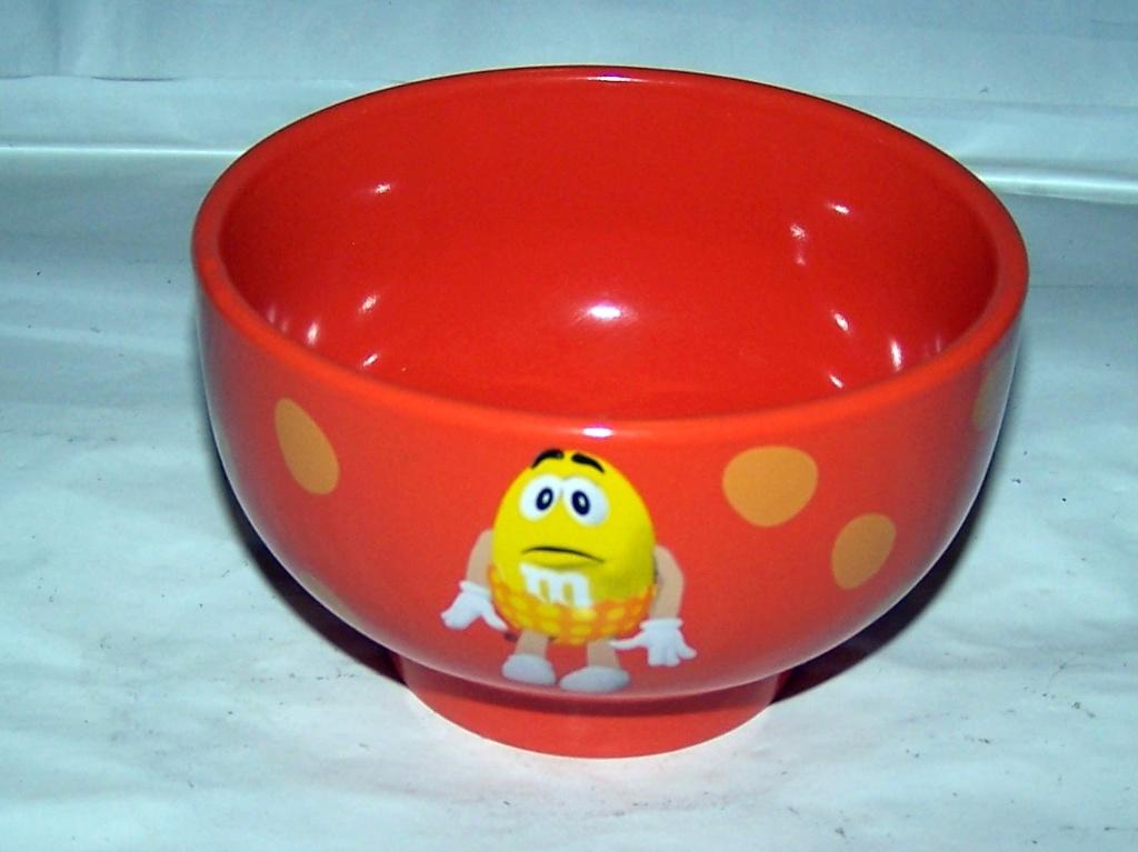 Mooie Oranje M&M kom. Nieuw., Keramiek, Nieuw, Ophalen of Verzenden, Kom(men)