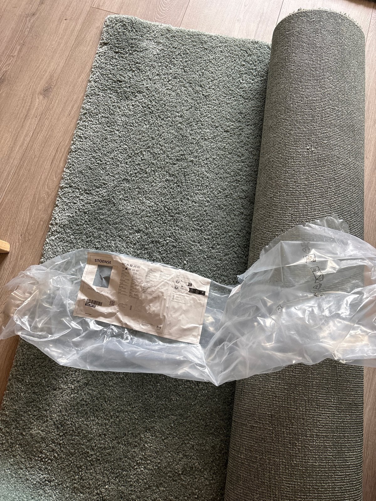 Nieuw IKEA vloerkleed 133x195cm grijs/groen, Ophalen, 100 tot 150 cm, Nieuw, 150 tot 200 cm