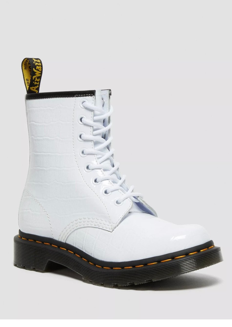 Dr Martens zgan wit model 1460 koopje, Wit, Lage of Enkellaarzen, Ophalen of Verzenden, Zo goed als nieuw