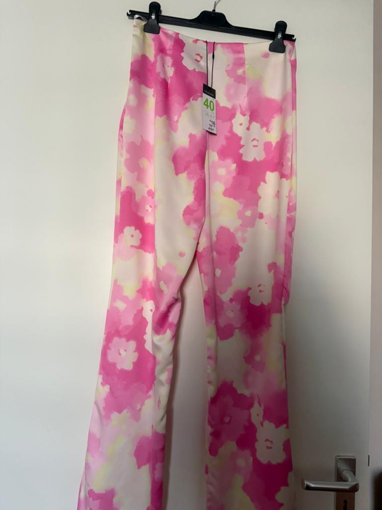 Primark roze bloemenprint broek maat 40, Maat 38/40 (M), Nieuw, Ophalen of Verzenden, Roze