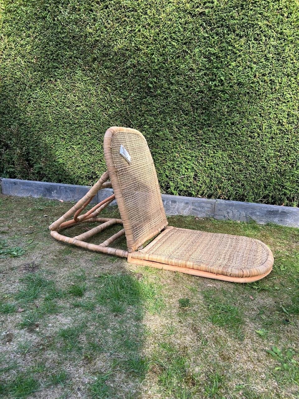 Inklapbaar Rotan Strandstoeltje, Ophalen of Verzenden, Nieuw, Rotan, Inklapbaar