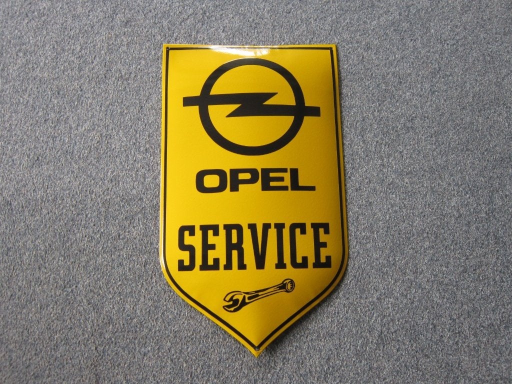 OPEL EMAILLE RECLAMEBORD, Ophalen, Zo goed als nieuw, Reclamebord