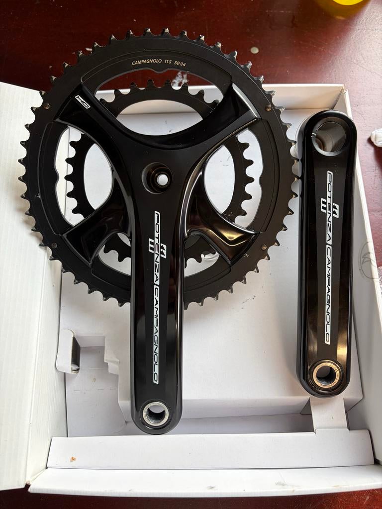 Campagnolo Potenza crankstel - Zo goed als nieuw, Fietsen en Brommers, Crankstel of Pedalen, Ophalen of Verzenden, Zo goed als nieuw