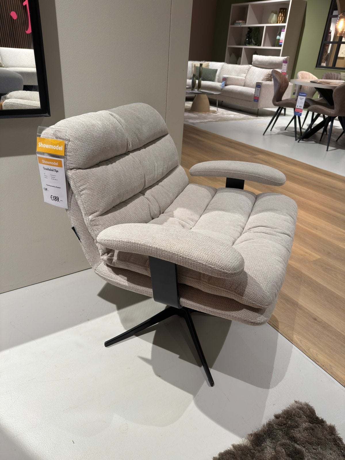 DRAAIFAUTEUIL OLGA, Ophalen, 75 tot 100 cm