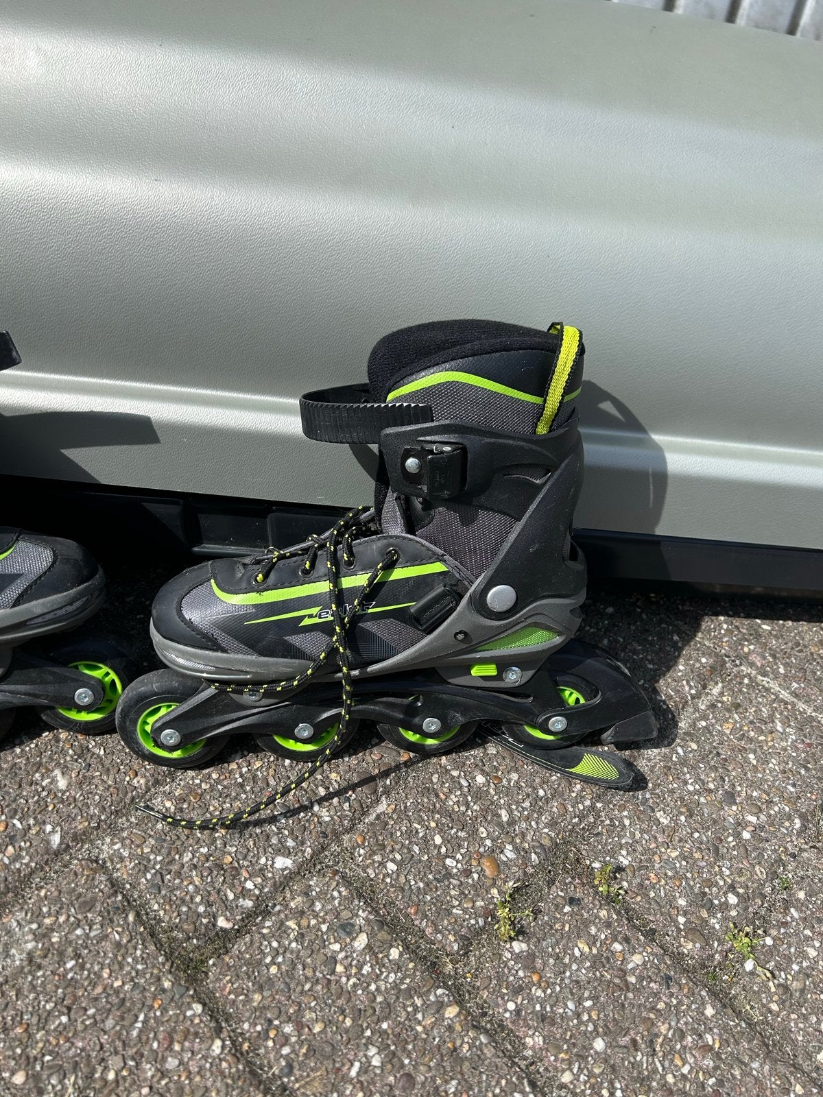 Zwarte/groene inline skates, verstelbaar (maat 37-40), Kinderen, Inline skates 4 wielen, Ophalen, Overige merken