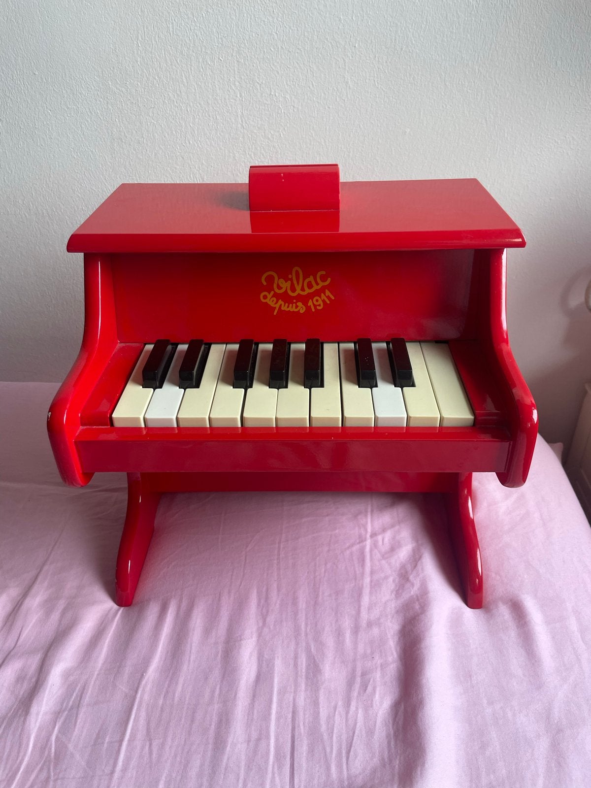Vilac Houten Speelgoedpiano Rood - Muzikaal Plezier!, Ophalen, Gebruikt, Ontdekken, Met geluid