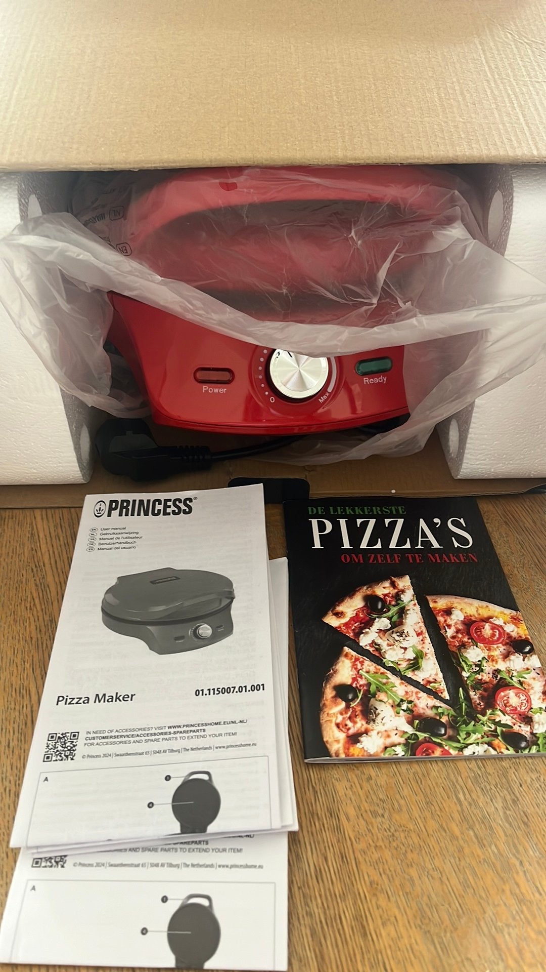 Princess Pizzamaker en Grill 2-in-1 - Ø 32 cm, Minder dan 45 cm, Overige merken, Pizzaoven, Nieuw