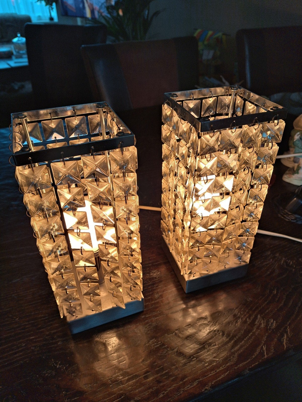 Set van 2 Boxford Holland Touch Cubic tafellampen – vintage, Ophalen, Design
