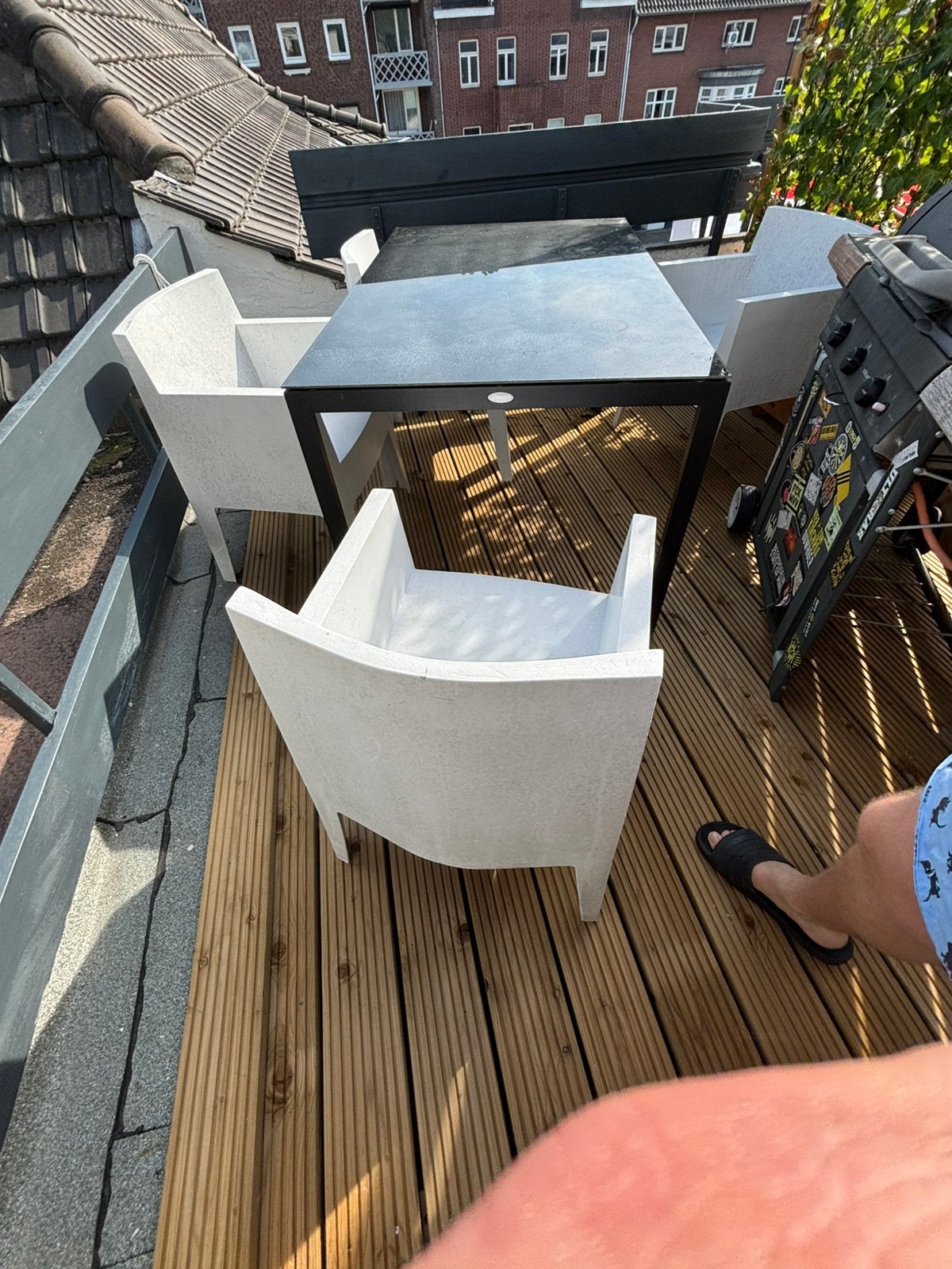 Tafel + stoelen ook los afhalen mogelijk, Ophalen, Zo goed als nieuw, Rechthoekig, Hout