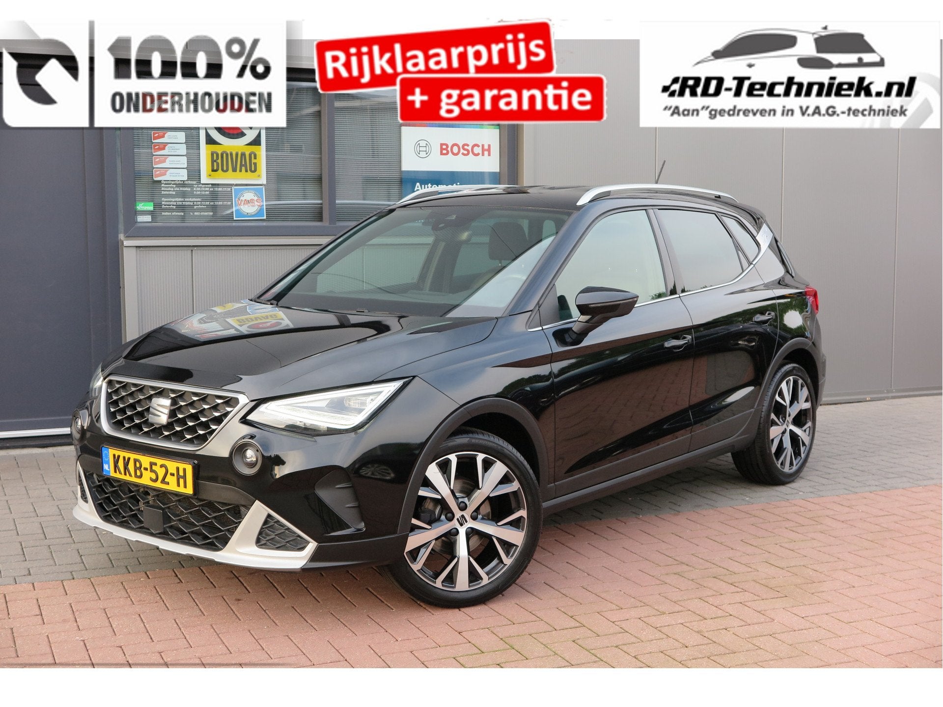 SEAT Arona 1.0 TSI 70KW 95PK Xperience Connect,Led Matrix ,, 12 maanden, Automatische klimaatregeling, Zwart, Bedrijf