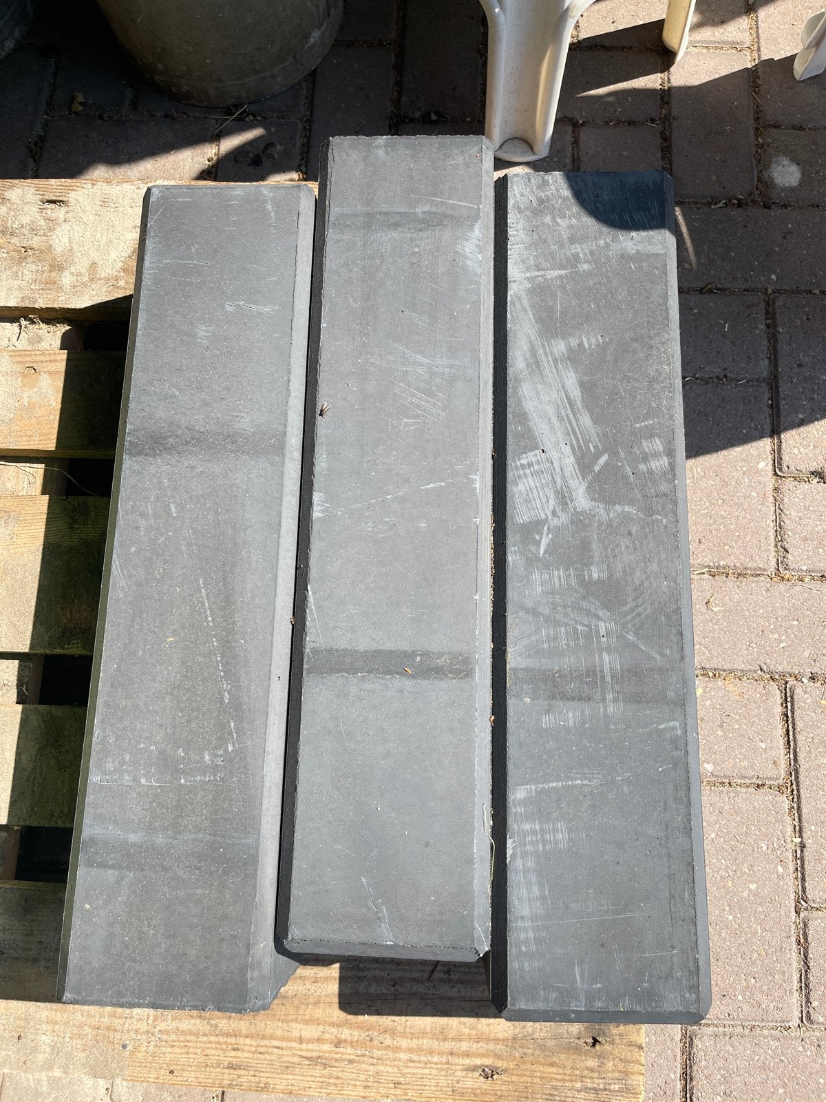 3 Betonvloerplaten Betonpoeren 14x14x59 cm, Ophalen, Nieuw