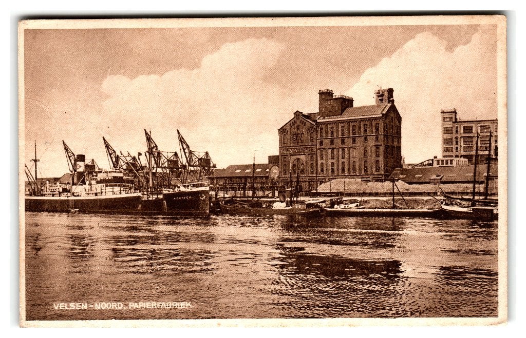 Velsen-Noord, Papierfabriek, Verzenden, 1920 tot 1940, Gelopen, Noord-Holland