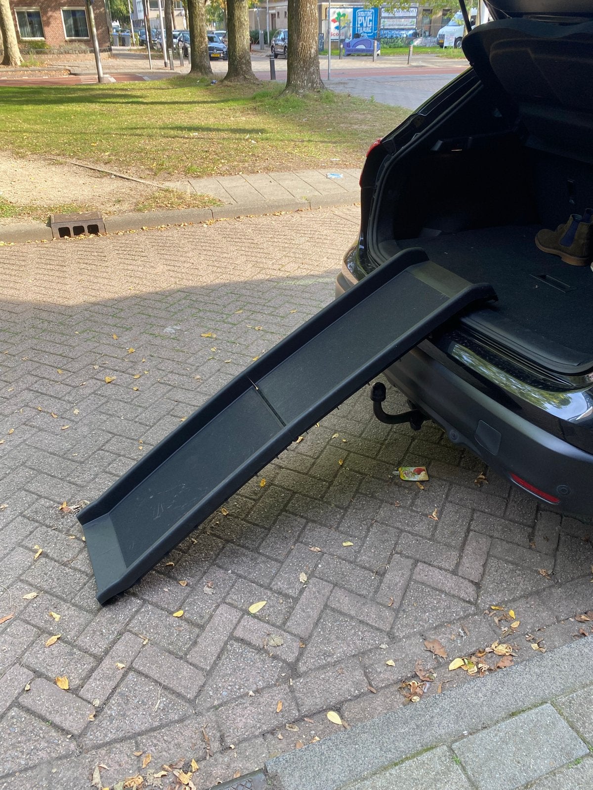 Hondenloopplank., Ophalen