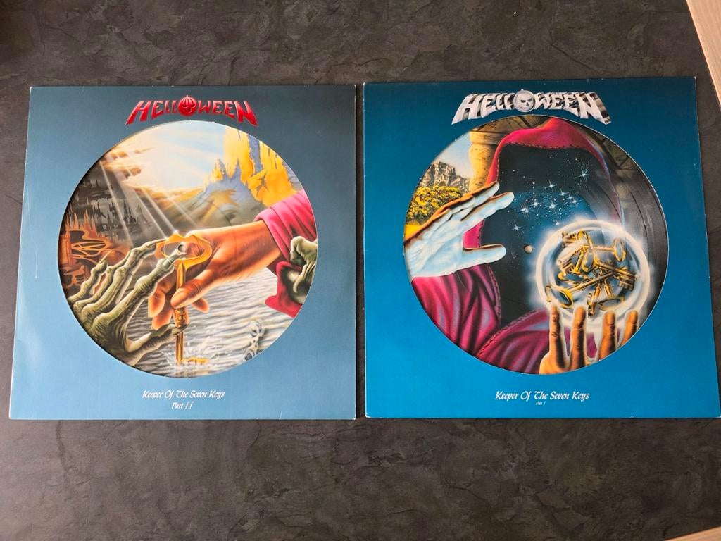 Helloween Keeper Of The Seven Keys Part I & II Picture Discs, Cd's en Dvd's, Vinyl | Hardrock en Metal, Ophalen of Verzenden, Zo goed als nieuw