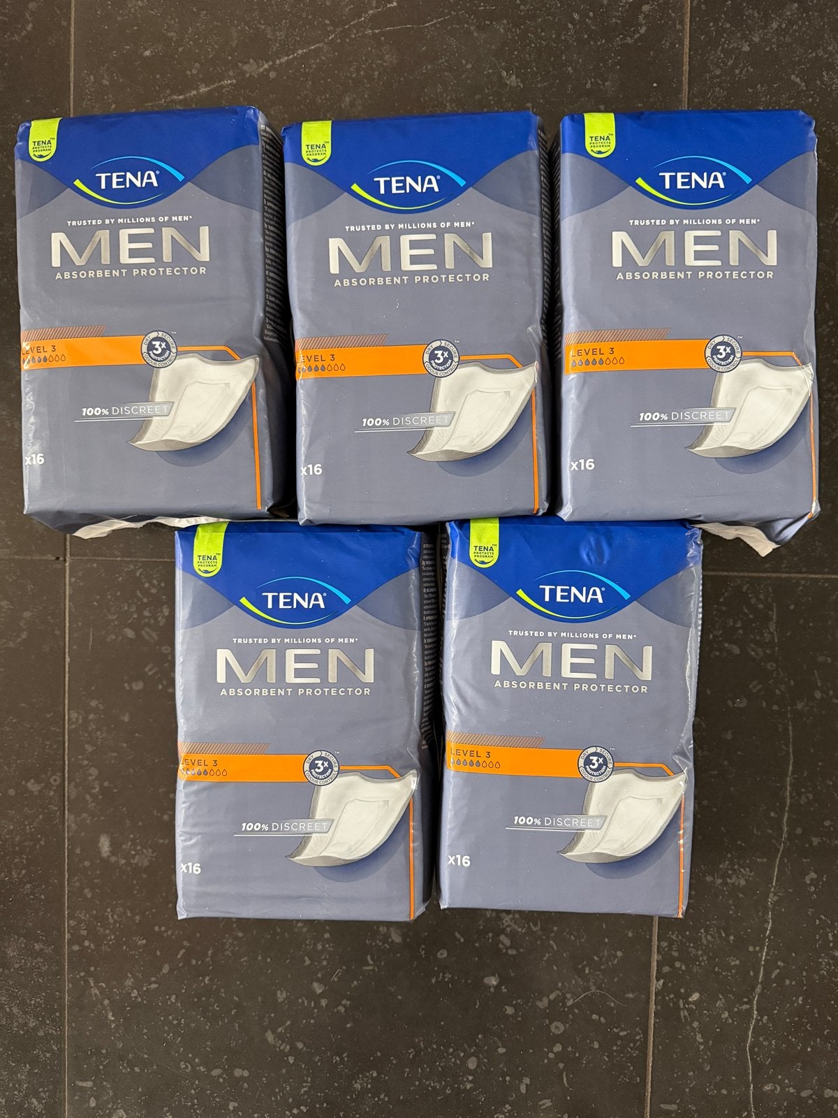 5 pakken Tena men - level 3, Ophalen of Verzenden, Nieuw