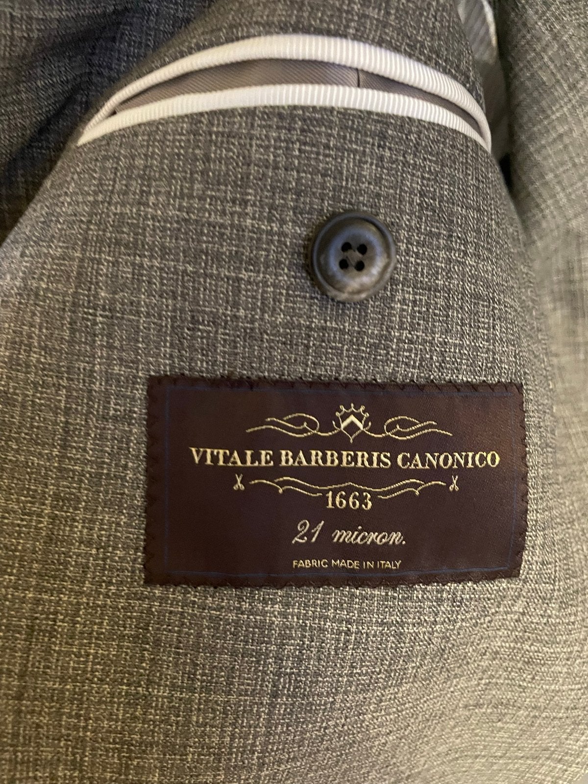 Profuomo Heren Colbert Vitale Barberis Canonico Maat 48, Ophalen of Verzenden, Zo goed als nieuw, Maat 48/50 (M), Grijs