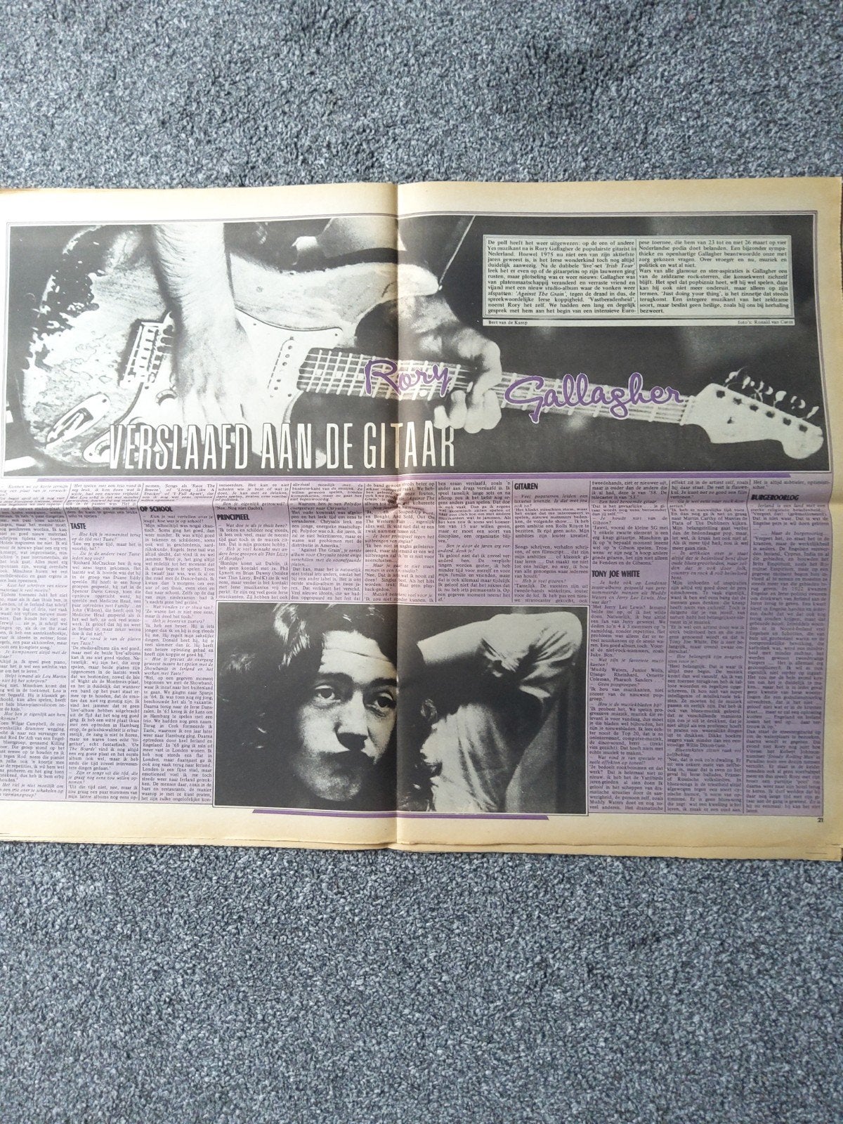 Rory Gallagher:  maart 1976  A3 formaat, Ophalen of Verzenden, Zo goed als nieuw, Boek, Tijdschrift of Artikel
