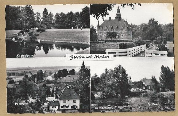 Oude ansichtkaart Groeten uit Wijchen - Kasteelpark, Verzamelen, Ansichtkaarten | Nederland, Ophalen of Verzenden, 1960 tot 1980