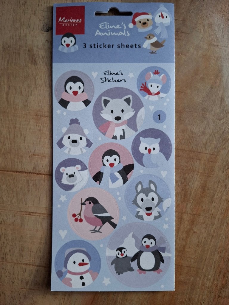 Marianne Design - Eline's Animals Stickers, Ophalen of Verzenden, Nieuw, Kerst, Overige typen