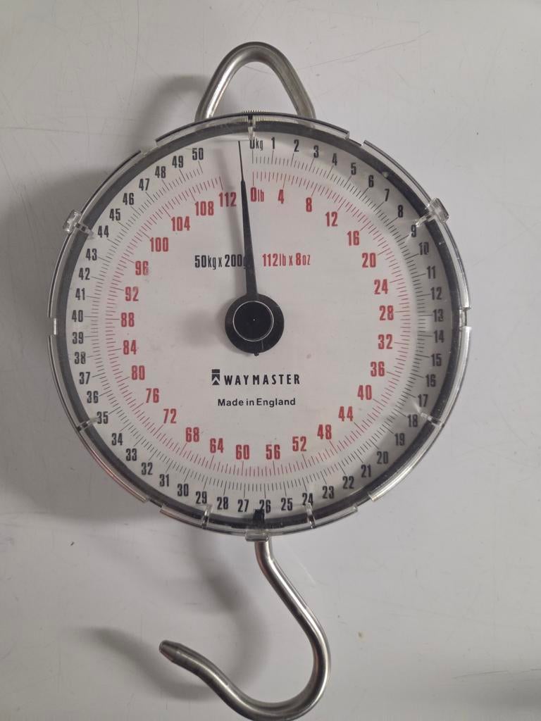 Vintage Waymaster Hangweegschaal - 50kg/112lb, Ophalen of Verzenden, Zo goed als nieuw