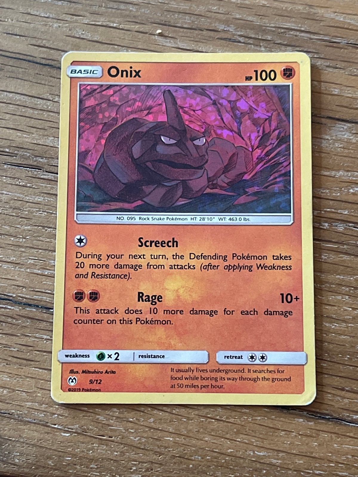 Onix Pokémon kaart - zeldzaam  - HP100, Ophalen of Verzenden, Gebruikt, Losse kaart
