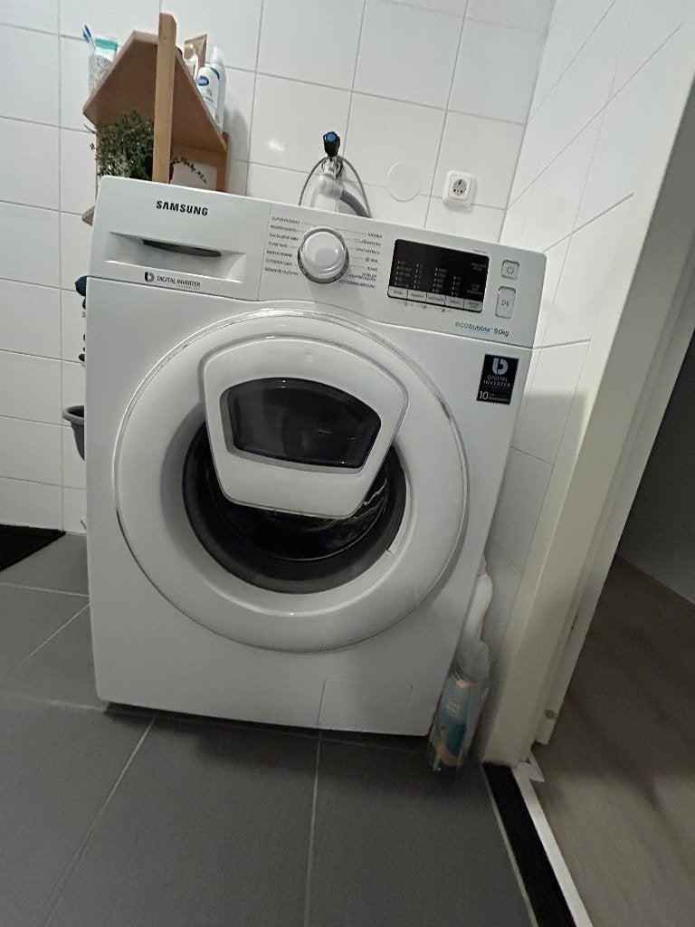 Samsung wasmachine ecobubbel 9 kg, Witgoed en Apparatuur, Ophalen, 1200 tot 1600 toeren, Gebruikt, 8 tot 10 kg