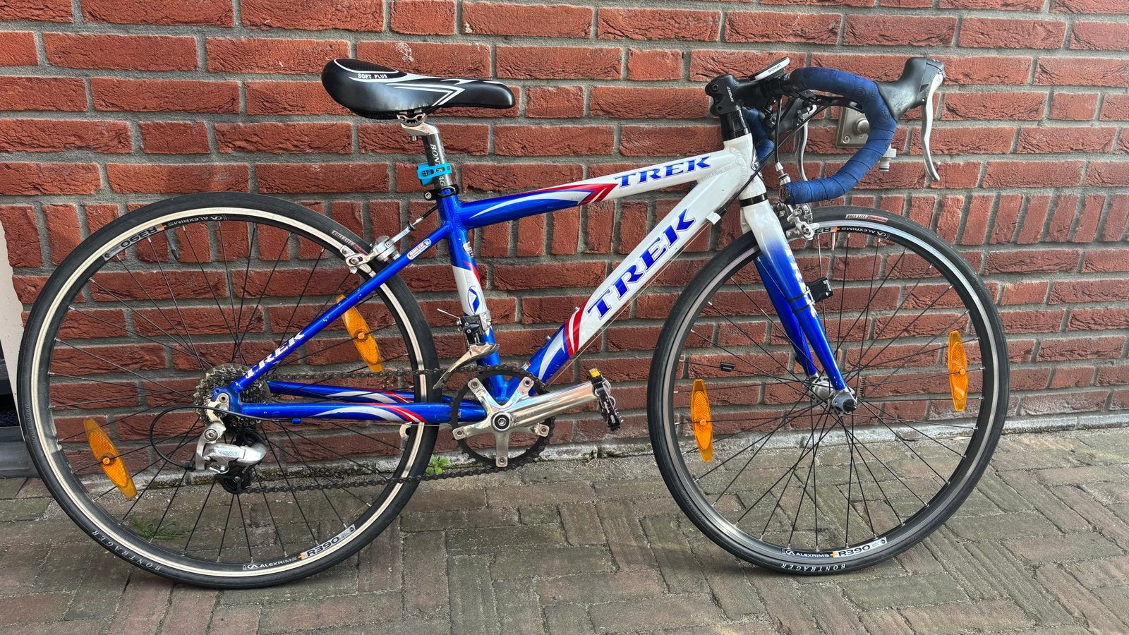 Trek kinder racefiets, blauw/wit, Shimano Tiagra, 24 inch, Fietsen en Brommers, Fietsen | Racefietsen, Minder dan 10 versnellingen